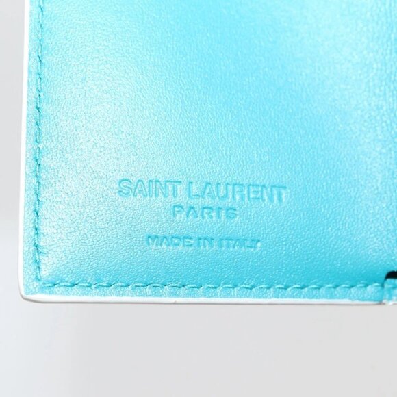 SAINT LAURENT Compact Wallet Leather Multicolor - Picture 14 of 15